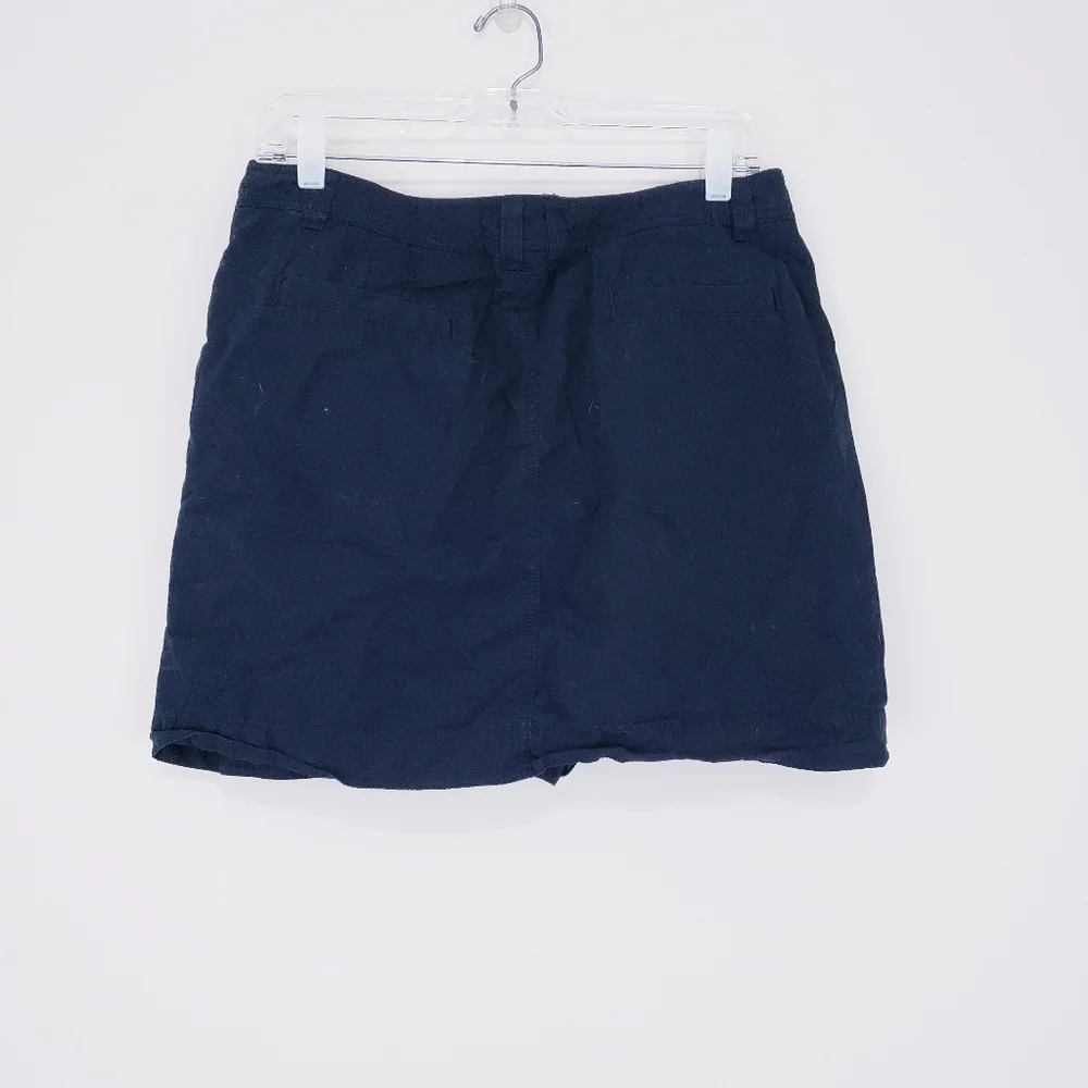 Croft & Barrow Black Skort Natural Fit Size 12P 12 Petite Shorts Under Skirt